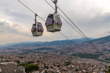 A view from high up over Medellin Colombia. clipart