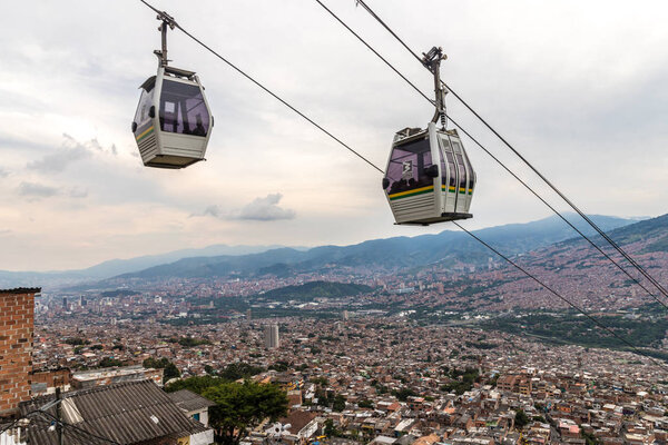 A view from high up over Medellin Colombia.