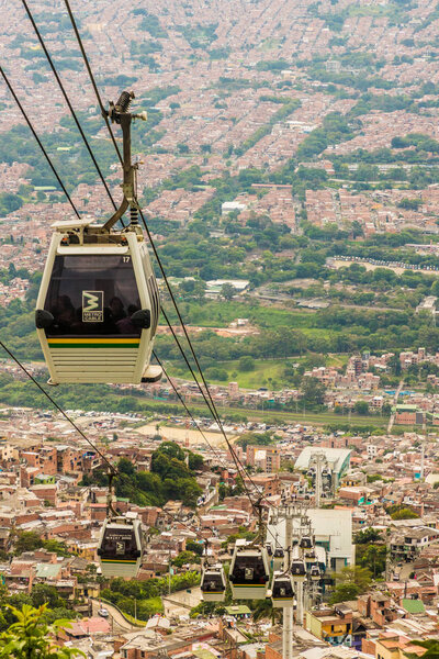 A view from high up over Medellin Colombia.