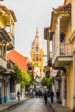 Cartagena Kolombiya tipik bir görünüm