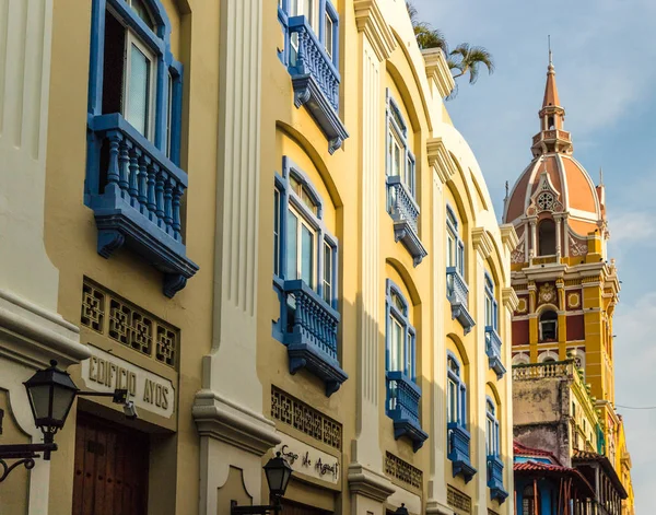 Uma vista típica em Cartagena colômbia — Fotografia de Stock