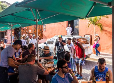 Cartagena Kolombiya tipik bir görünüm