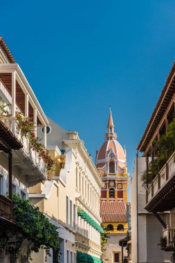 Kartagena Kolombiya 'nın tipik manzarası.