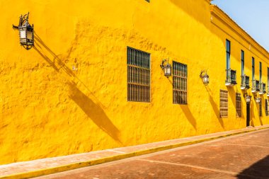 Kartagena Kolombiya 'nın tipik manzarası.