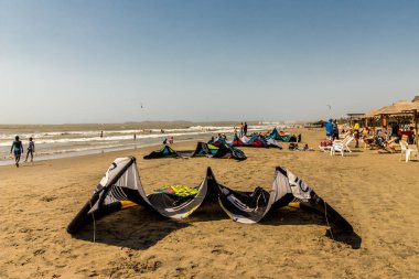 La boquilla Beach yakınındaki Cartagena Kolombiya tipik bir görünüm