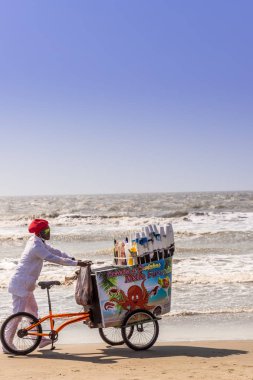 La boquilla Beach yakınındaki Cartagena Kolombiya tipik bir görünüm