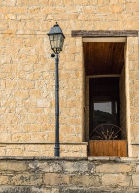 Geleneksel köy Omodos Kıbrıs'ta tipik bir görünümde