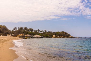 Bir görünümü Tayrona Milli Parkı'nda Kolombiya