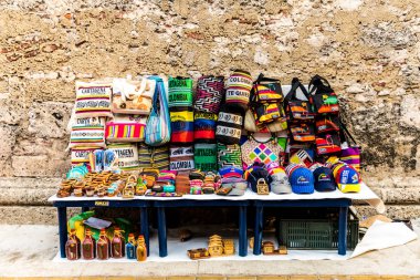 Kartagena Kolombiya 'nın tipik manzarası.