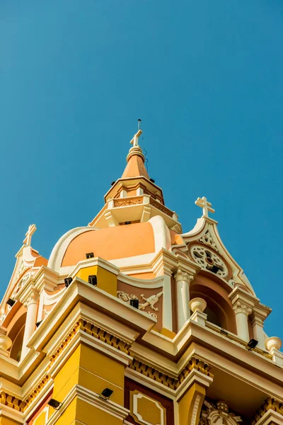 Una vista típica de Cartagena Colombia. — Foto de Stock