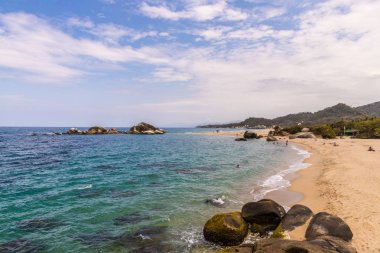 Bir görünümü Tayrona Milli Parkı'nda Kolombiya