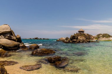 Bir görünümü Tayrona Milli Parkı'nda Kolombiya