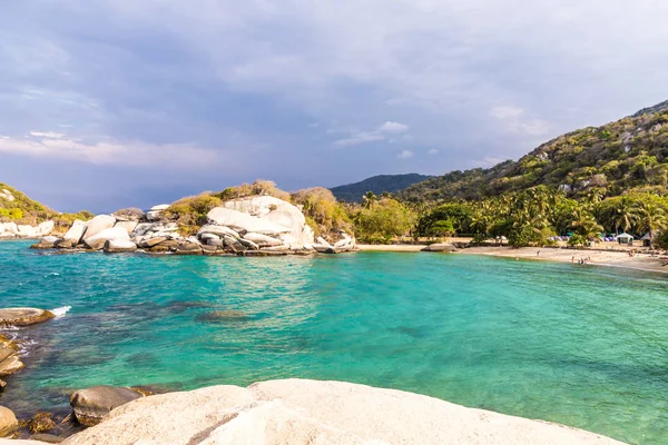 Uma vista no Parque Nacional Tayrona, na Colômbia — Fotografia de Stock