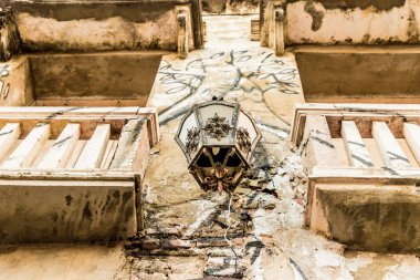 Getsemani Cartagena Kolombiya eski kasabada tipik bir görünümde