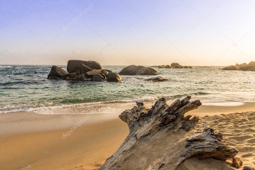 A typical view in Tayrona National Park Colombia