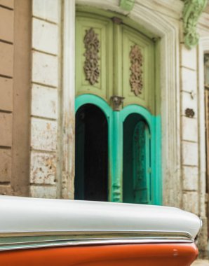 Merkez havana Küba'da tipik bir görünümde