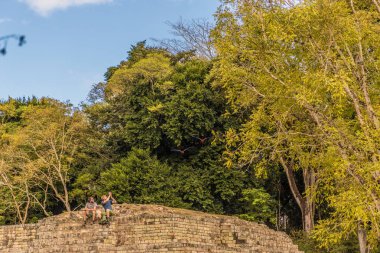 Copan kalıntıları Honduras, tipik bir görünüm.