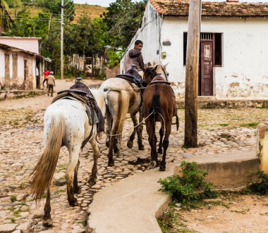 Trinidad Küba'da tipik bir görünüm