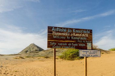 Cabo de la Vela Kolombiya bir görünümünü