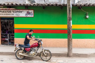 Honduras Copan kasabada tipik bir görünüm