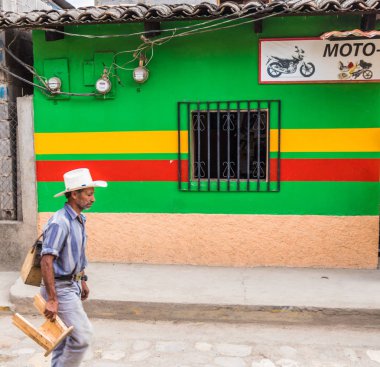 Honduras Copan kasabada tipik bir görünüm