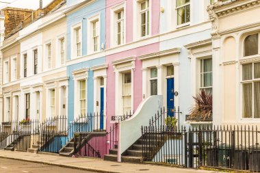 Londra'daki Notting Hill'deki tipik bir görünüm