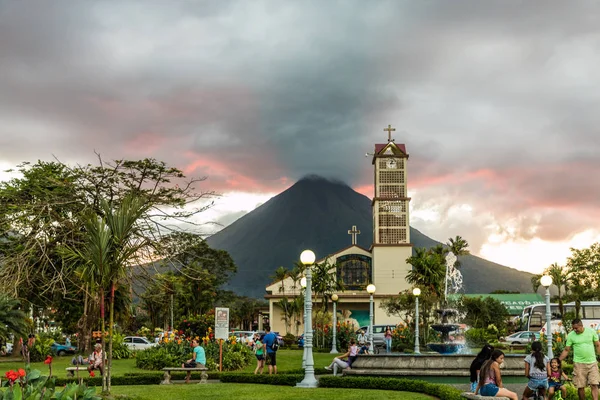 Une vue typique à La Fortuna au Costa Rica . — Photo