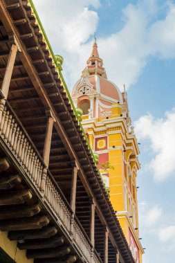 Cartagena Kolombiya tipik bir görünümde.