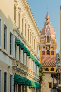 Cartagena Kolombiya tipik bir görünümde.