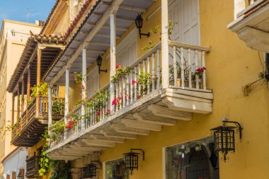 Cartagena Kolombiya tipik bir görünümde.