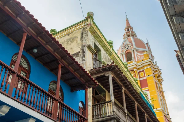 Typický pohled v Cartagena v Kolumbii. — Stock fotografie