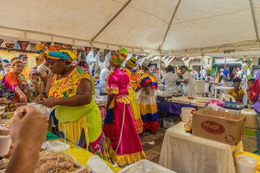 Cartagena Kolombiya tipik bir görünümde.