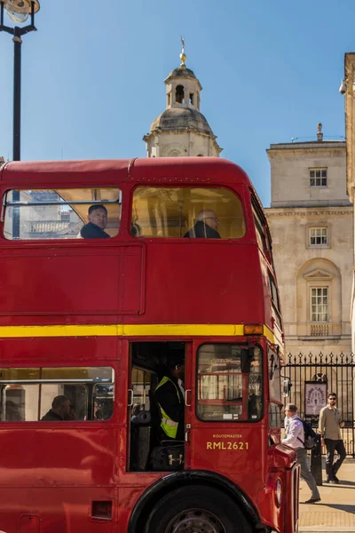 London October 2018 View Red Traditional Bus London — Stock Photo, Image