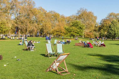Green park Londra'nın tipik bir görünümde