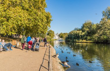 Green park Londra'nın tipik bir görünümde