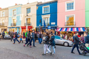 Portobello Road Market bir manzaraya