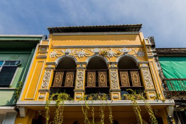 Tayland Phuket Town tipik bir sahne