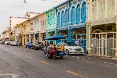 Tayland Phuket Town tipik bir sahne