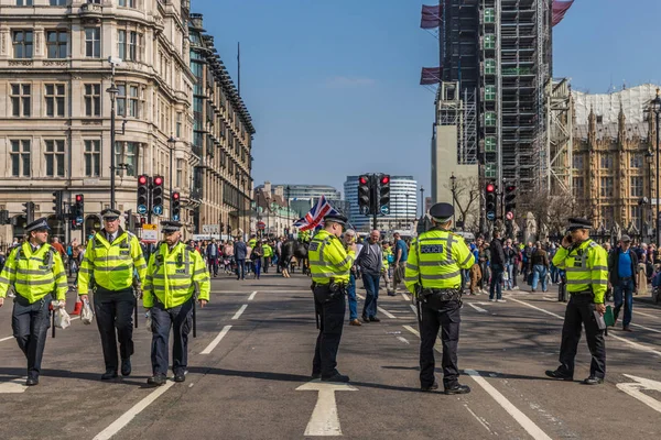 A Marcha para apoiantes brexit em 29 de março de 2019 — Fotografia de Stock