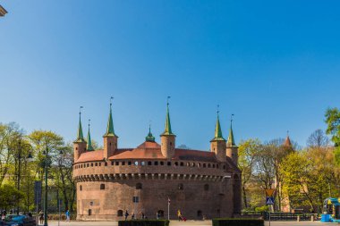 Krakow Polonya Barbican savunma duvarları