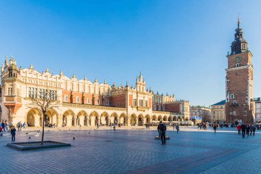 Krakow ortaçağ Old Town Ana Meydanı