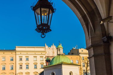 Krakow ortaçağ Old Town Ana Meydanı