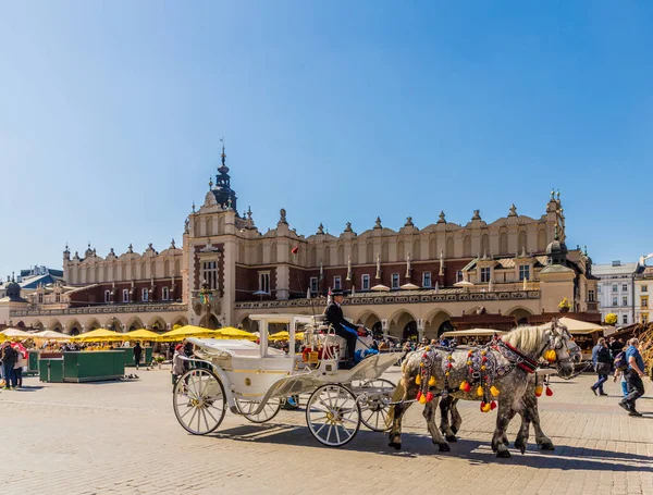 Krakow ortaçağ Old Town Ana Meydanı — Stok fotoğraf