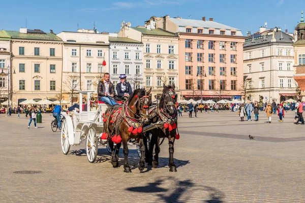 Krakow ortaçağ Old Town Ana Meydanı — Stok fotoğraf