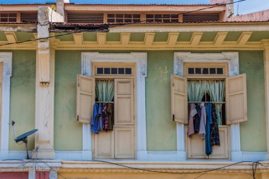 George Town Malezya Çin shophouse mimarisi