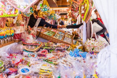 Krakow Old Town Main Square yerel pazar