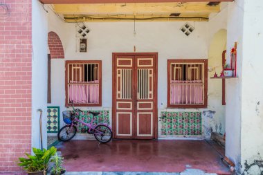 George Town Malezya geleneksel Çin shophouse mimarisi