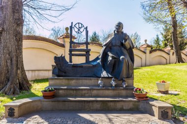 Skalka ve Pauline Manastırı Krakow bir görünüm