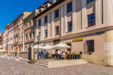 Krakow Polonya ortaçağ eski şehir bir görünüm