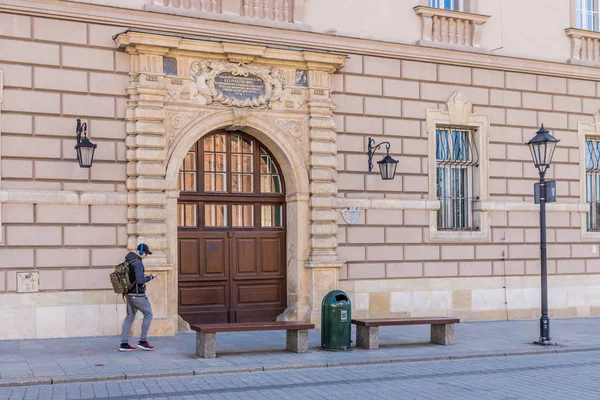 En utsikt i den medeltida gamla stan i Krakow Polen — Stockfoto